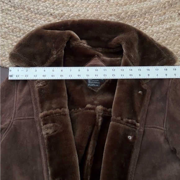 Brown Suede Fur-Lined Jacket - Picture 6 of 8